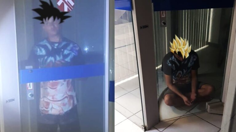 Homem fica preso em tentativa de roubar banco e afirma ser Goku