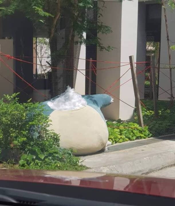 Snorlax sem cabe&ccedil;a chama aten&ccedil;&atilde;o em Singapura