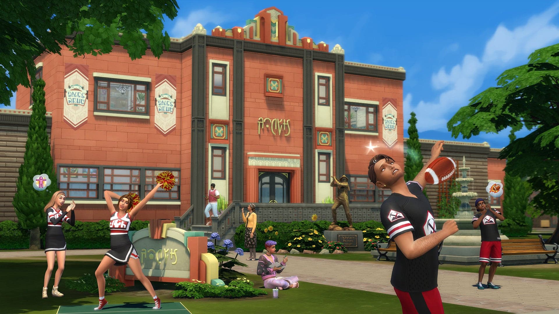 Imagem de lan&ccedil;amento da DLC "The Sims 4: Vida no Ensino M&eacute;dio.