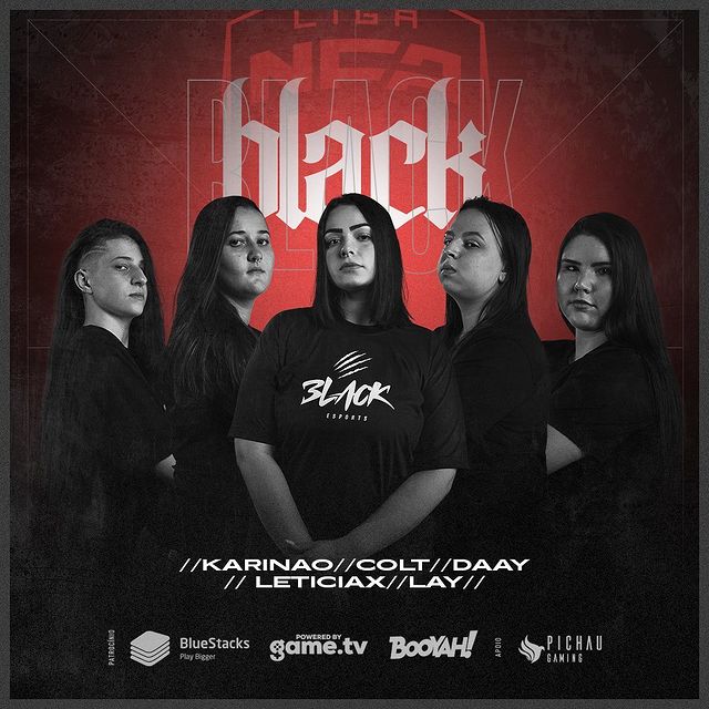 A line up da BLACK de Free Fire Emulador