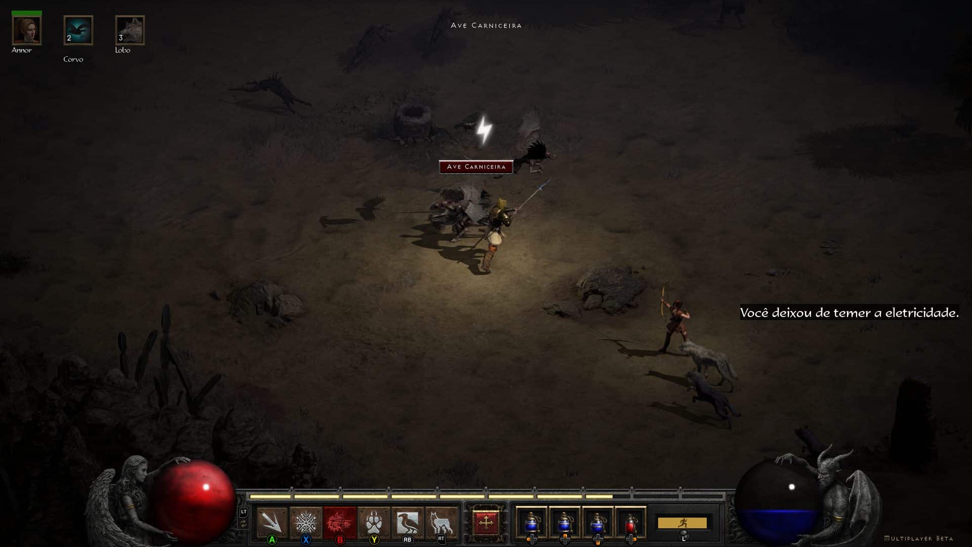 Gameplay de Druida com build de Summoner em Diablo II: Resurrection