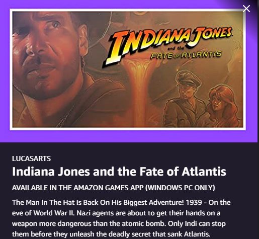 Cl&aacute;ssico jogo de Indiana Jones est&aacute; GR&Aacute;TIS com o Amazon Prime Gaming
