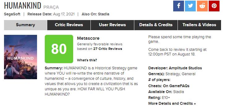 Humankind | Jogo de estrat&eacute;gia da SEGA chega hoje ao Game Pass