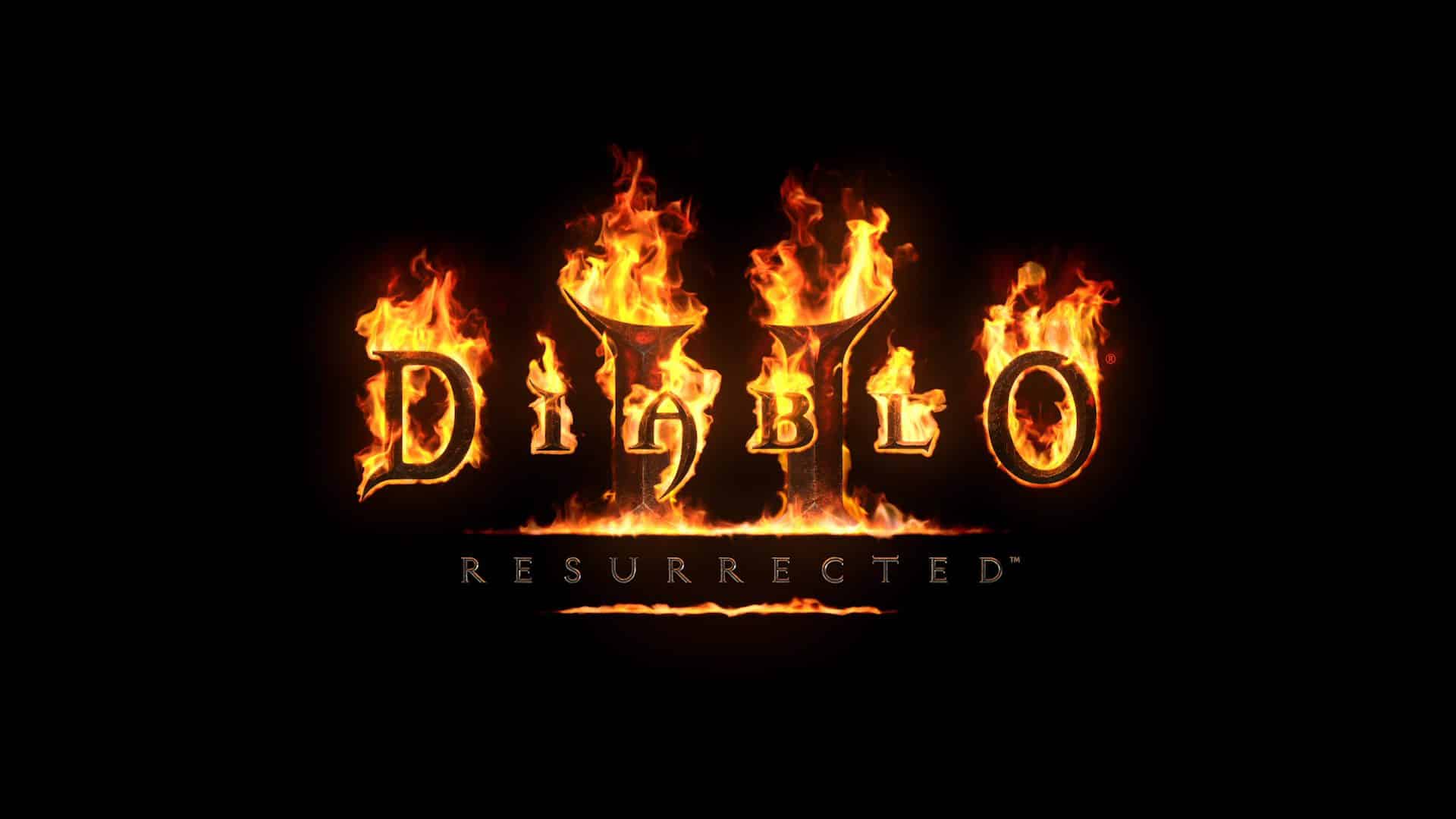 Tela de abertura de Diablo II: Resurrected