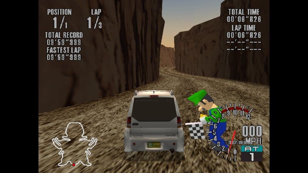 Luigi em prot&oacute;tipo de jogo de Dreamcast (2000)