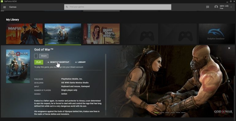 Vazamento do GeForce Now sugere que haver&aacute; God of War para PC