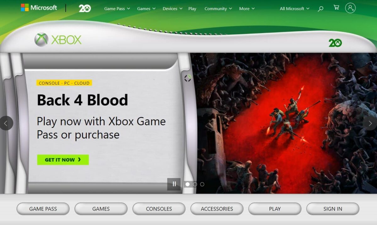 Site do Xbox tem design modificado para estilo de Xbox 360