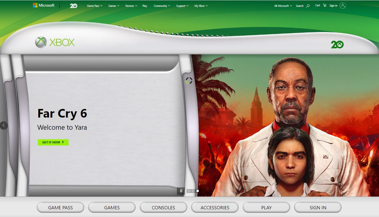 Site do Xbox tem design modificado para estilo de Xbox 360