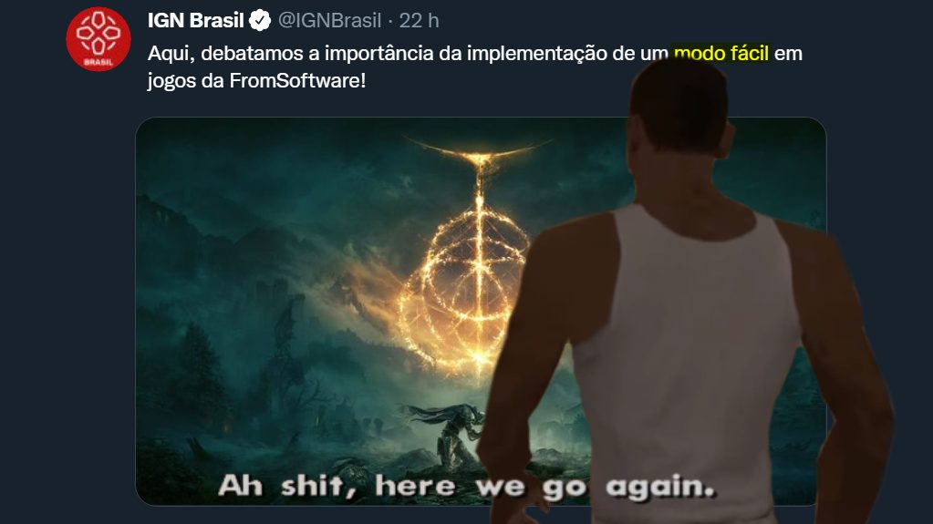 Elden Ring: usu&aacute;rios debatem sobre dificuldade de jogos soulslike (outra vez)