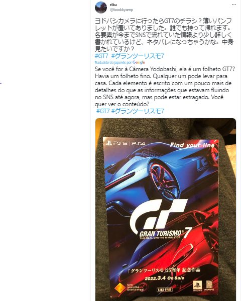 Gran Turismo 7 - Panfleto japon&ecirc;s apresenta novidades sobre o jogo