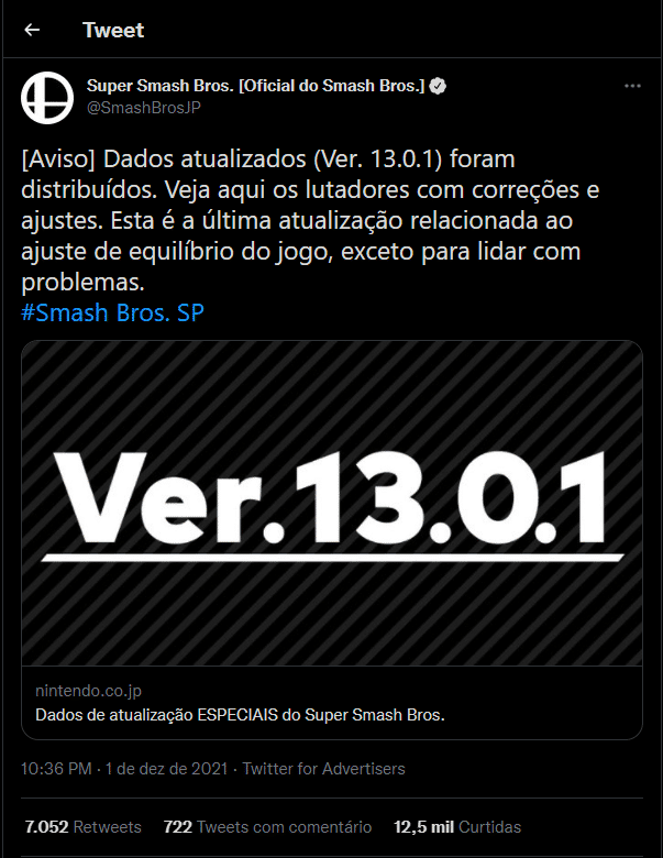 Super Smash Bros. Ultimate recebe sua &uacute;ltima atualiza&ccedil;&atilde;o