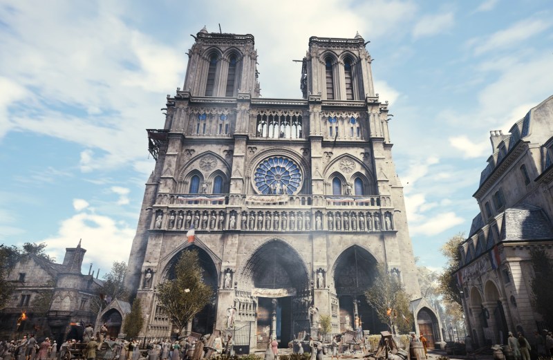 A Catedral de Notre-Dame utilizada no jogo Assassin's Creed Unity