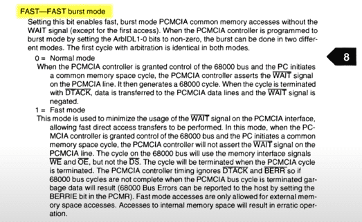 Burst Mode encontrado em um dos manuais que acompanhavam o console