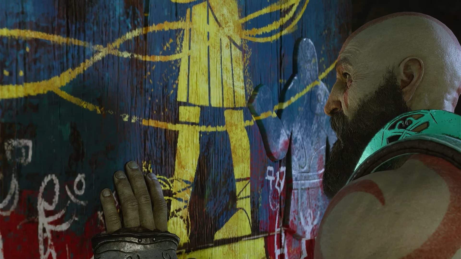 Imagem de Kratos chorando ao descobrir sua reden&ccedil;&atilde;o