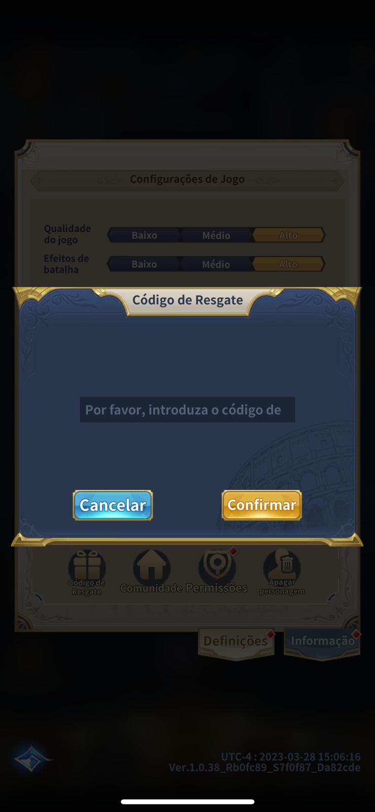 Como resgatar c&oacute;digos em Saint Seiya Legends of Justice