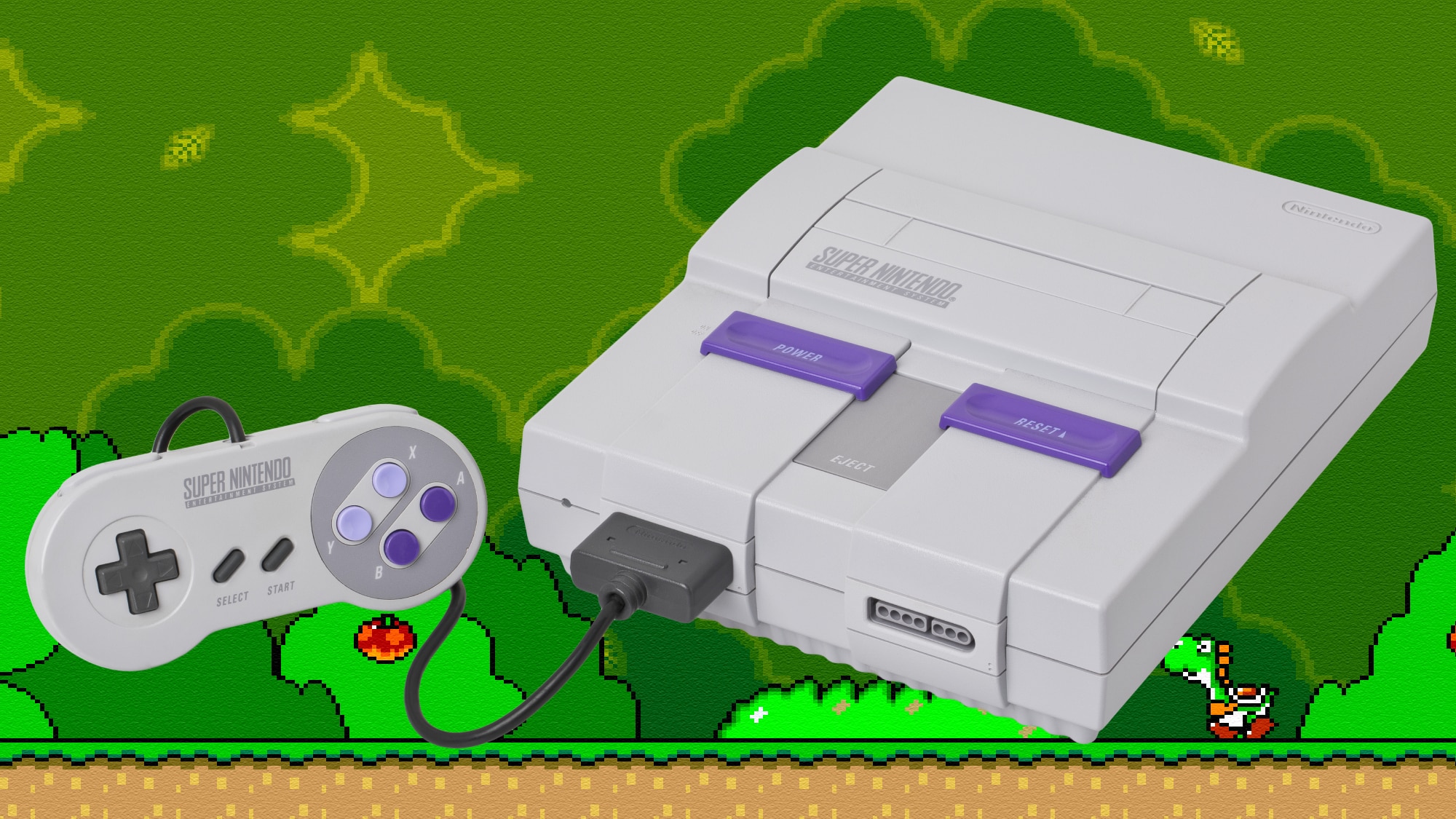 Imagem promocional de jogos de Super Nintendo