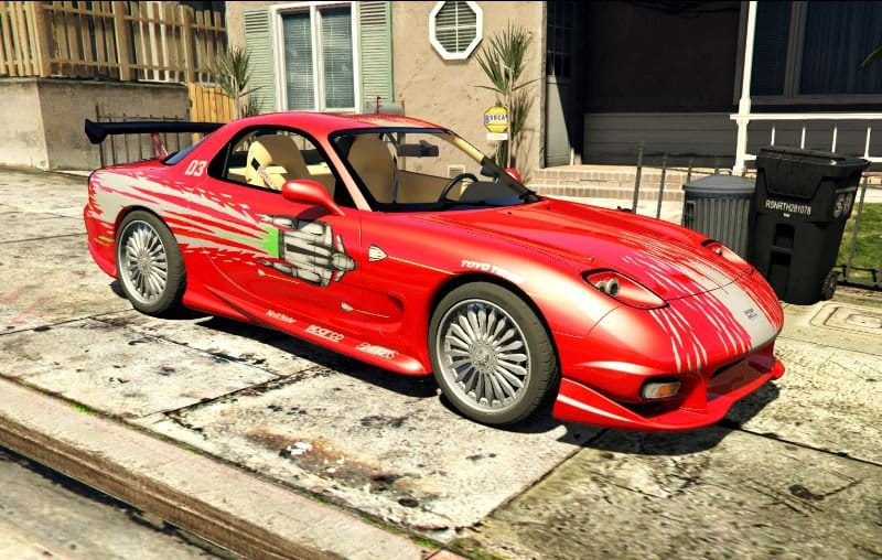 Carro de Dominic Toretto estacionado em Los Santos - mods para GTA 5