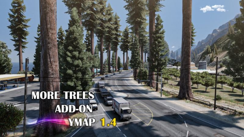 Ilustra&ccedil;&atilde;o de novas &aacute;rvores acionadas ao GTA 5 - mods para GTA 5 