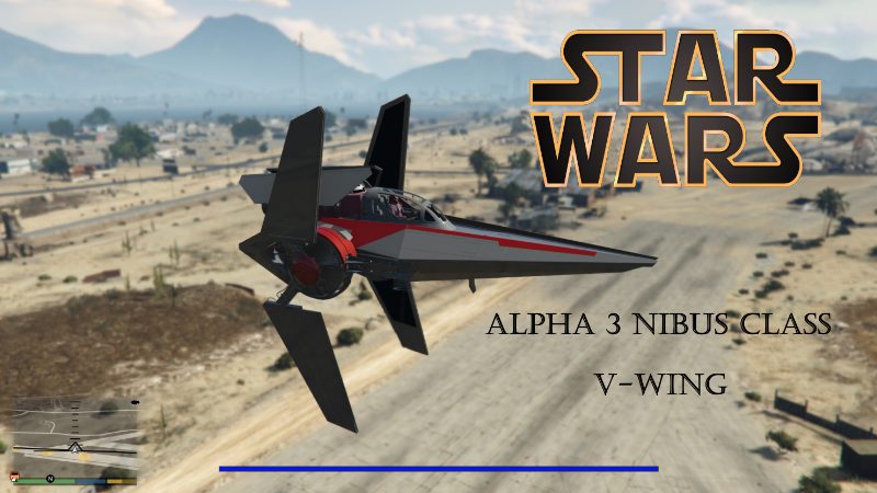 Imagem da espa&ccedil;onave Star Wars Alpha 3 Nibus Class V-Wing - mods para GTA 5