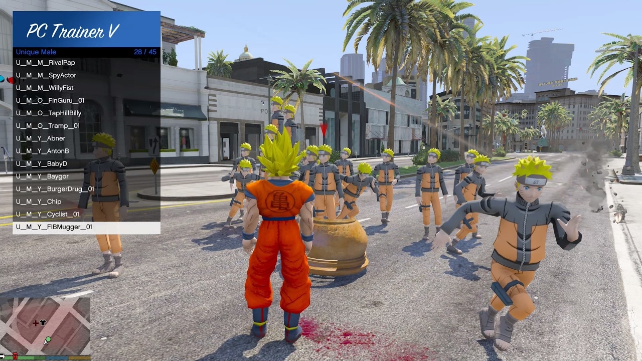 Goku e Naruto na cidade de Los Santos - Melhores mods para GTA 5