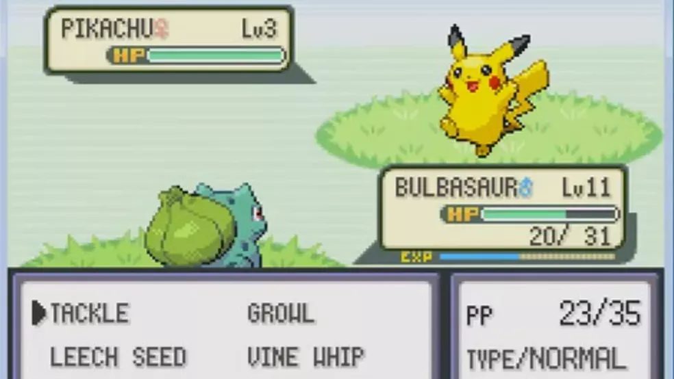 Imagem demonstrando a Captura de Pok&eacute;mons em Pok&eacute;mon Fire Red