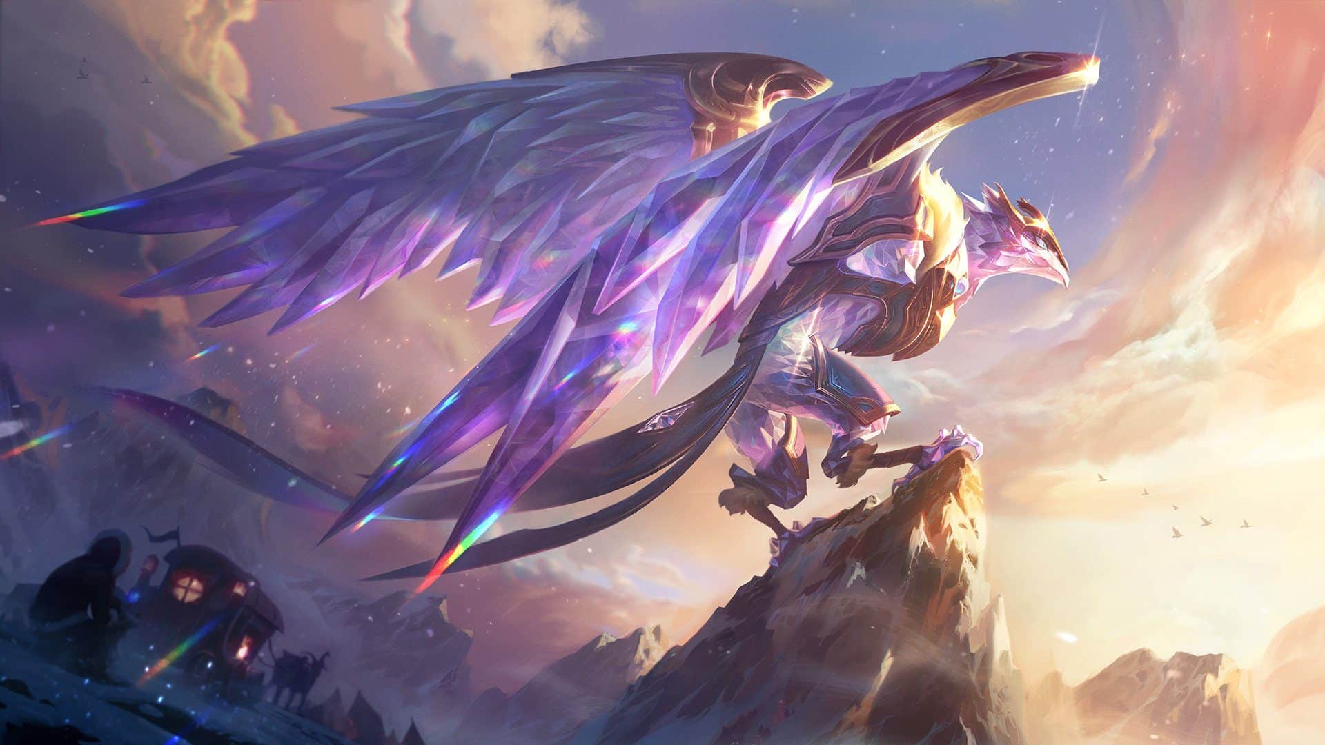 Splash art da skin Anivia Vitoriosa