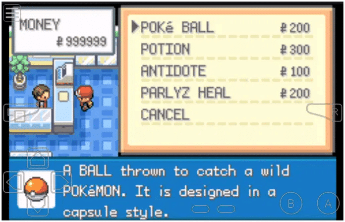 Imagem demonstrando um dos cheats de Pok&eacute;mon Fire Red