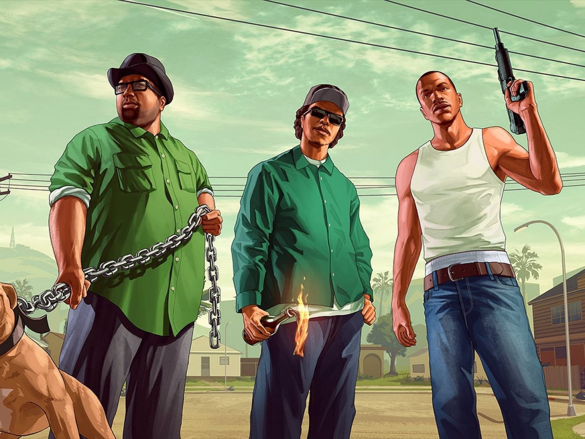 Foto relacionada a gangue "Grove Street Families".