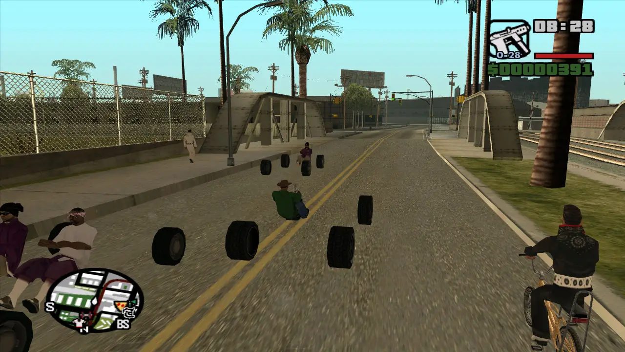 Foto relacionada ao c&oacute;digo "carros invis&iacute;veis" de GTA San Andreas.