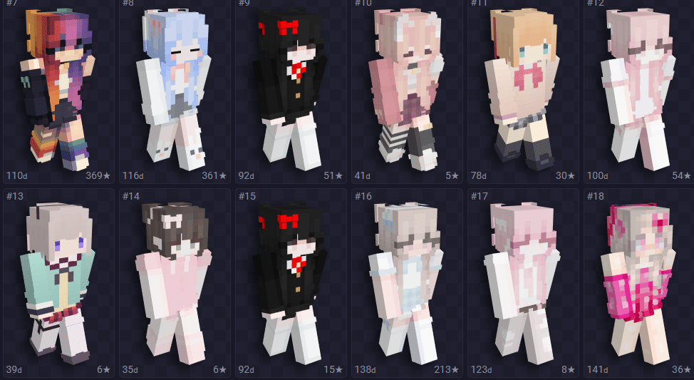 Skins para Minecraft na tem&aacute;tica Kawaii