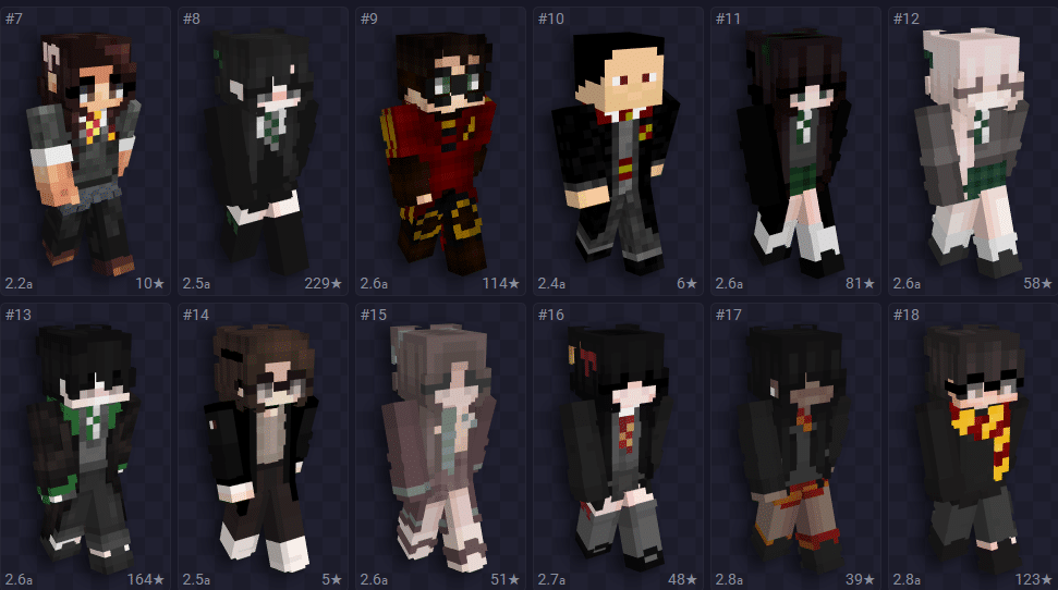 Skins para Minecraft na tem&aacute;tica de Harry Potter