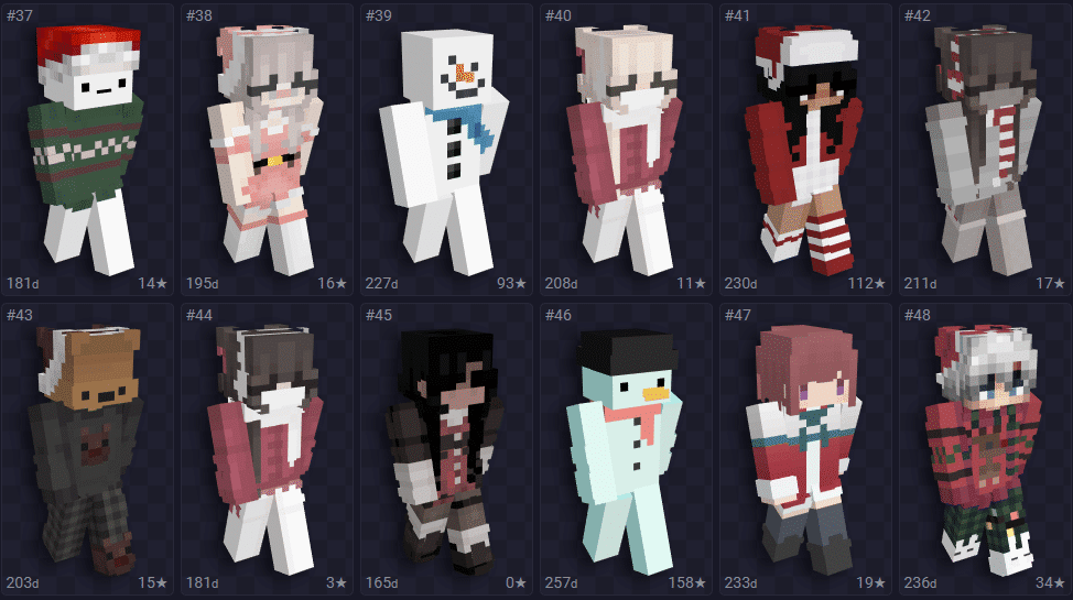 Skins para Minecraft com a tem&aacute;tica invernal