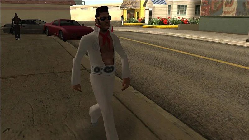"Modo Elvis Presley" &eacute; um dos c&oacute;digos para GTA San Andreas de PS2.