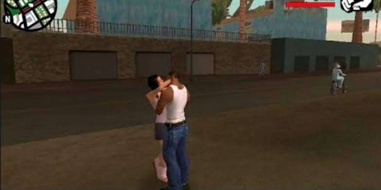 Foto relacionada &agrave; pol&ecirc;mica do conte&uacute;do Hot Coffee em GTA San Andreas.
