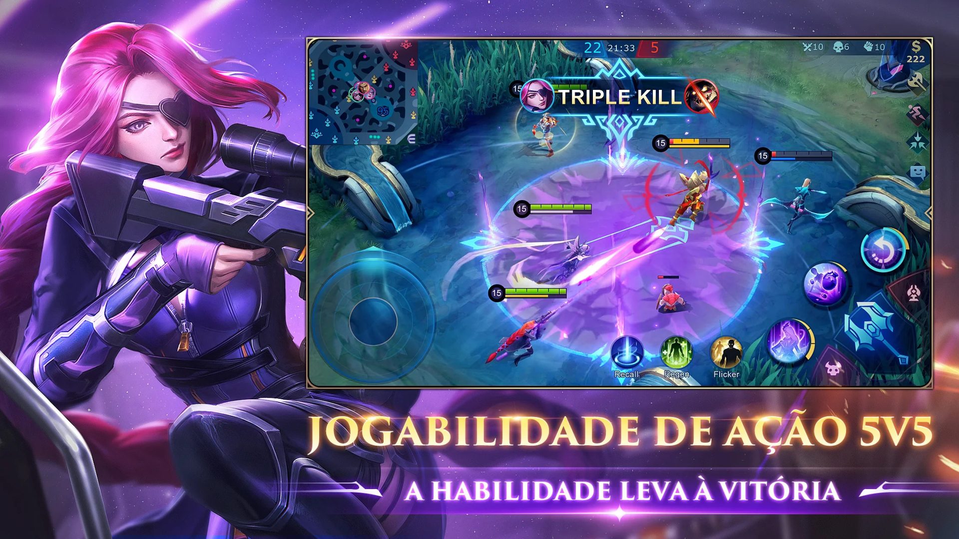 Imagem do jogo Mobile Legends: Bang Bang lan&ccedil;ado em 14 de julho de 2016