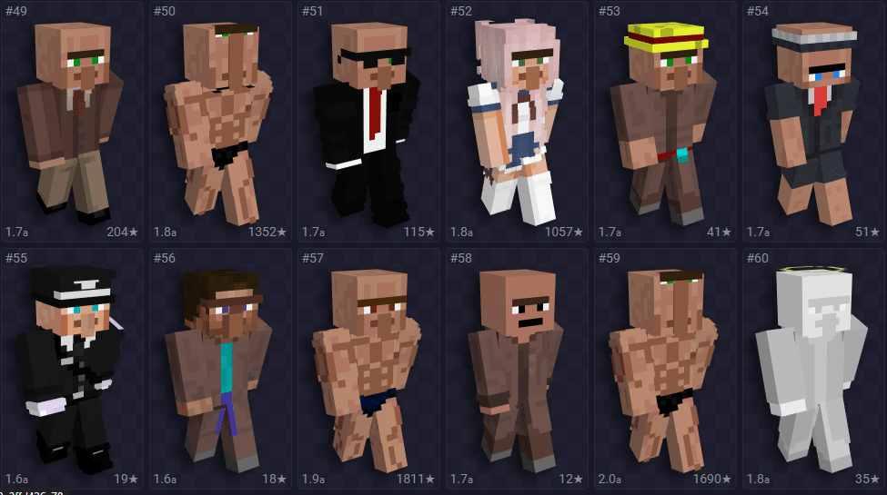 Lista contendo skin para Minecraft masculina na tem&aacute;tica de Memes.