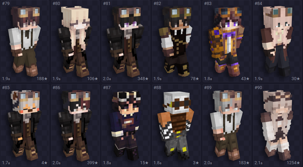 Lista contendo skin para Minecraft masculina na tem&aacute;tica de aventureiros.