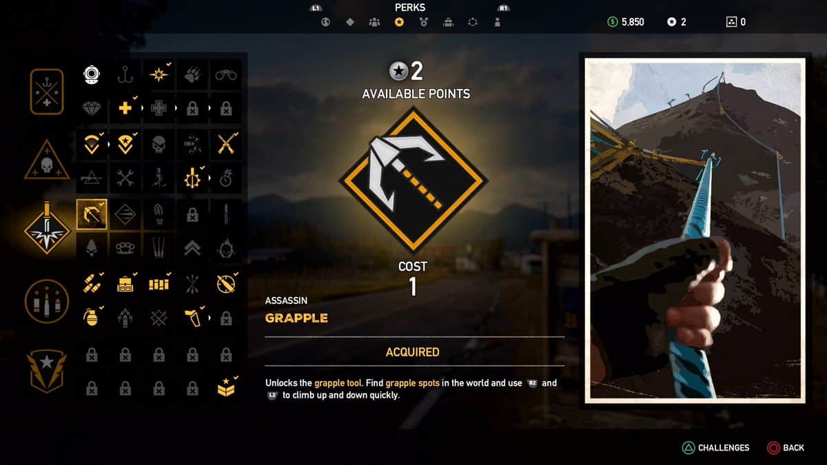 Far Cry 5 Skill Tree