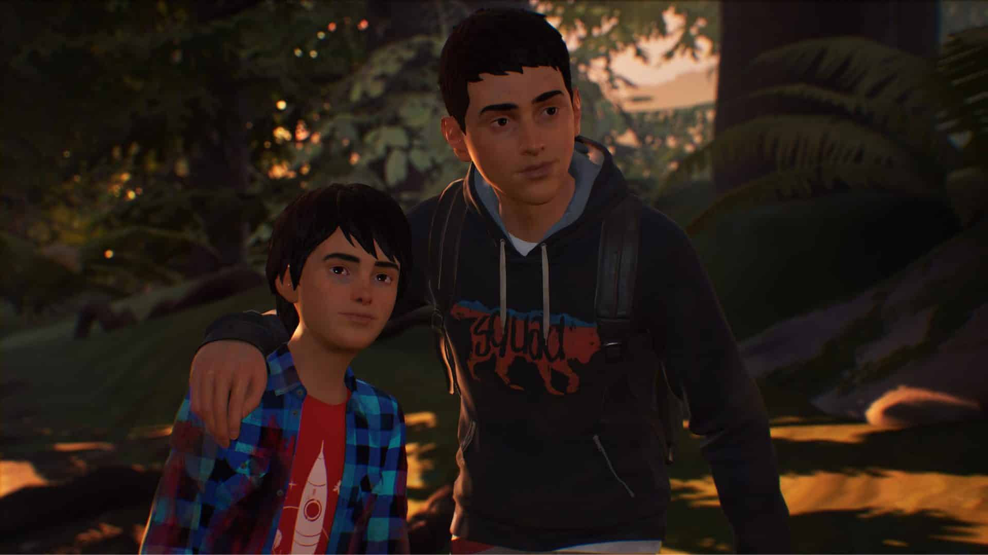 Imagem promocional de Sean e Daniel Diaz, protagonistas de Life is Strange 2