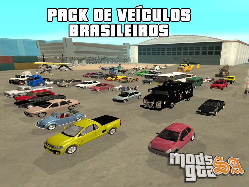 Capa do pack de ve&iacute;culos brasileiros para GTA San Andreas. (Divulga&ccedil;&atilde;o / Mods GTA-SA)