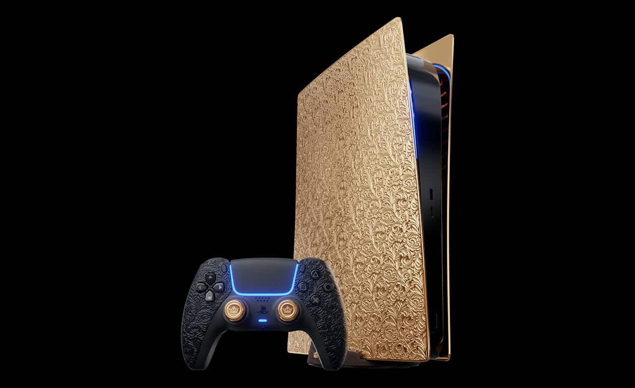PlayStation 5 feito de ouro