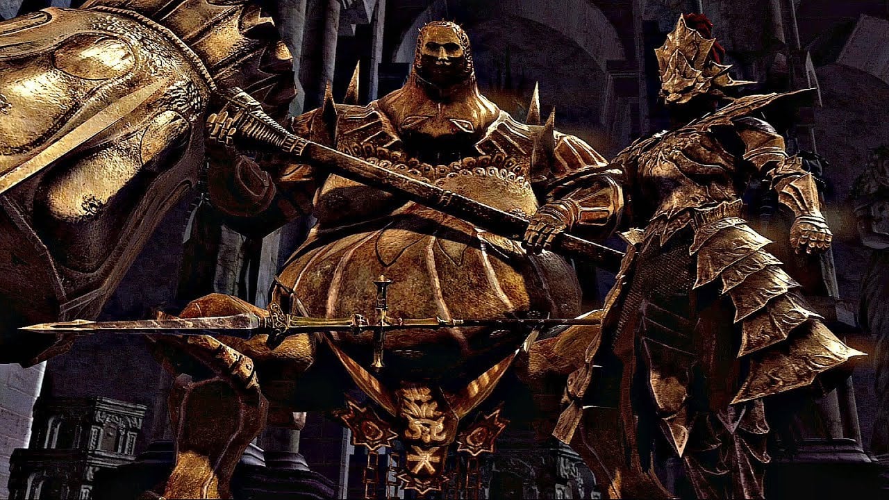 Imagem ilustrativa da dupla de bosses de Dark Souls, Ornstein e Smough. (Divulga&ccedil;&atilde;o / Internet)