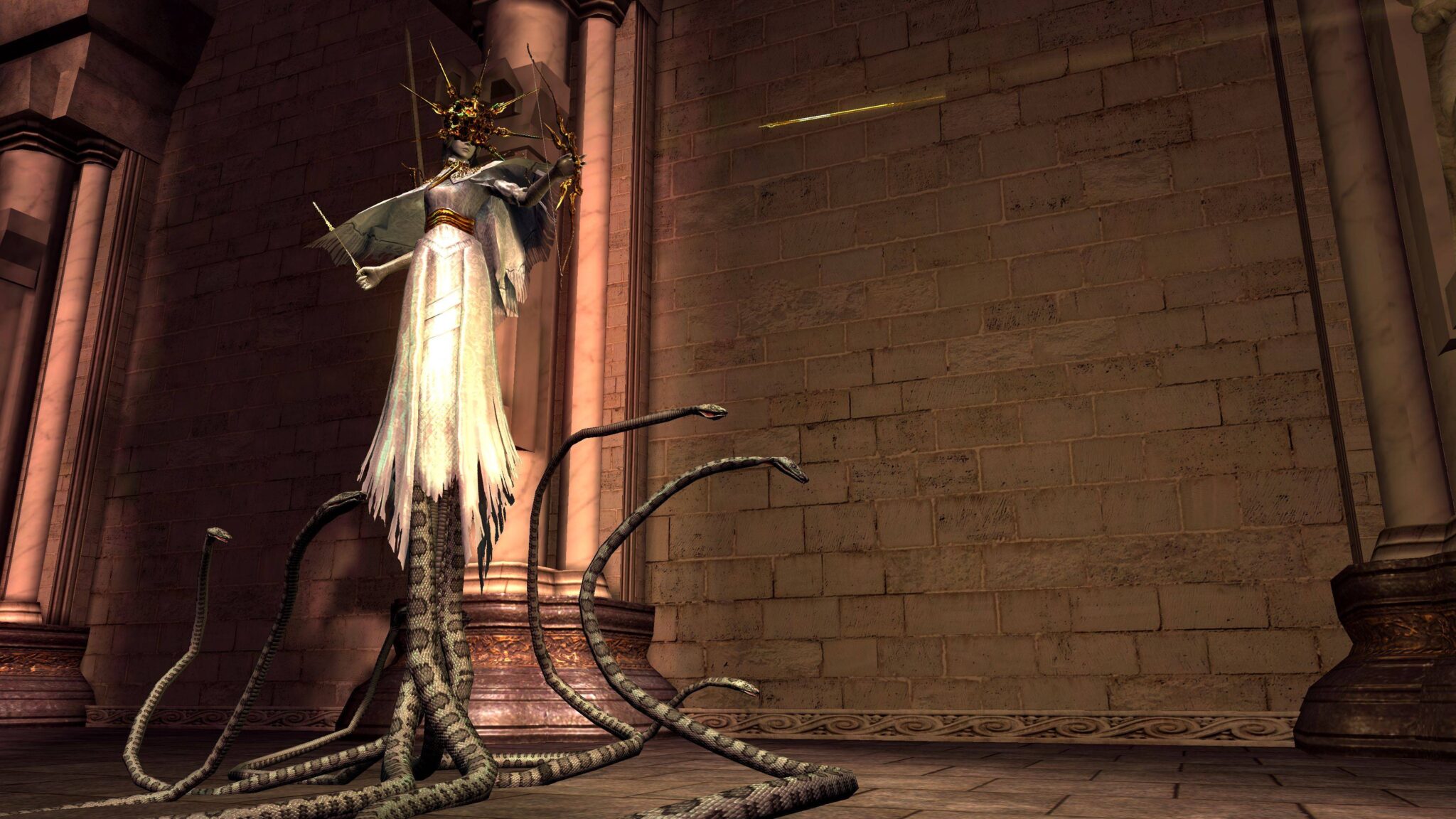 Imagem de um personagem enigm&aacute;tico de Dark Souls, Gwyndolin, Sol Negro. (Divulg&atilde;o / Internet)