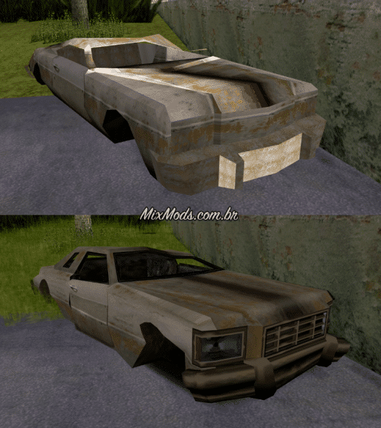 Imagem da compara&ccedil;&atilde;o entre o antes e depois de inserir o mod. (Divulga&ccedil;&atilde;o / MixMods)