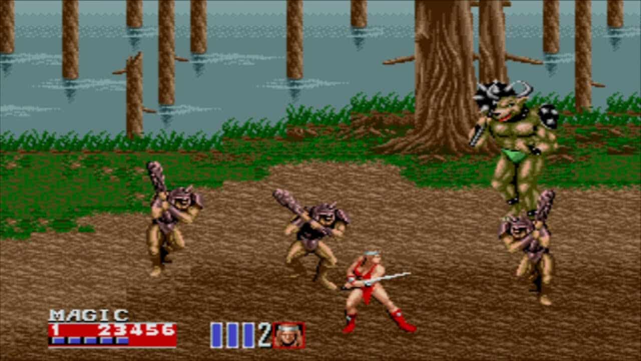 Imagem de uma batalha com a personagem "Tyris Flare" de Golden Axe II. (Divulga&ccedil;&atilde;o / Internet)
