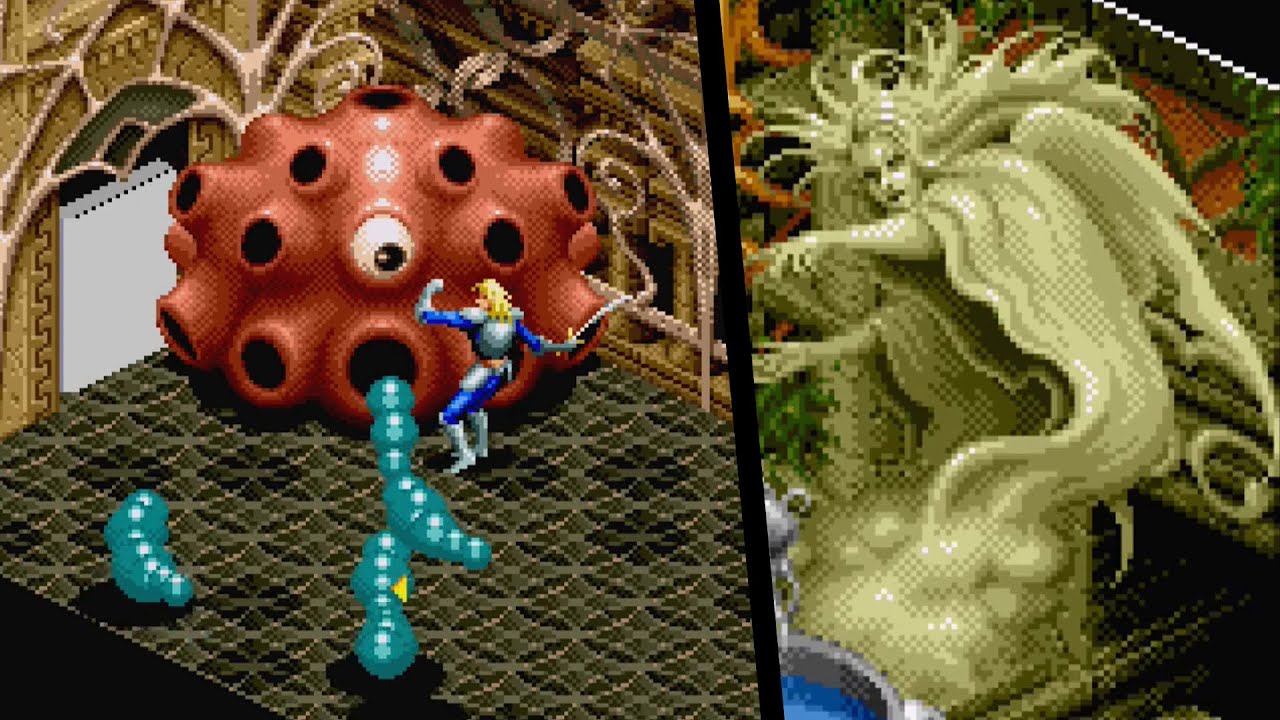 Imagem do protagonista enfrentando criaturas bizarras ao lado de uma escultura dourada misteriosa. (Divulga&ccedil;&atilde;o / Internet)