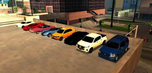 Imagem de alguns ve&iacute;culos dispon&iacute;veis na modifica&ccedil;&atilde;o de GTA San Andreas. (Divulga&ccedil;&atilde;o / Internet)