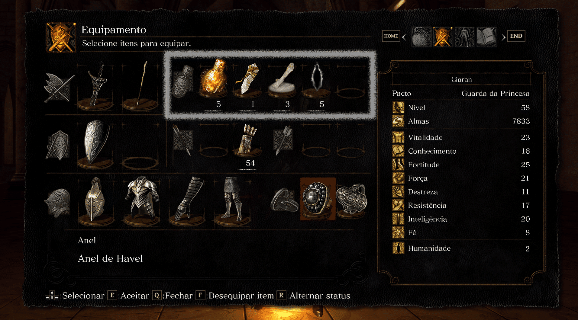 Destaque dos itens consum&iacute;veis de Dark Souls Remastered. (Divulga&ccedil;&atilde;o / Internet)