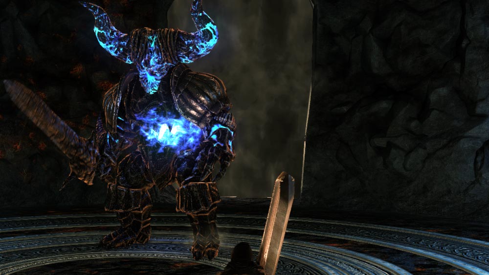 Foto do Dem&ocirc;nio da Fornalha Azul de Dark Souls 2: O Velho Rei de Ferro. (Divulga&ccedil;&atilde;o / Internet)