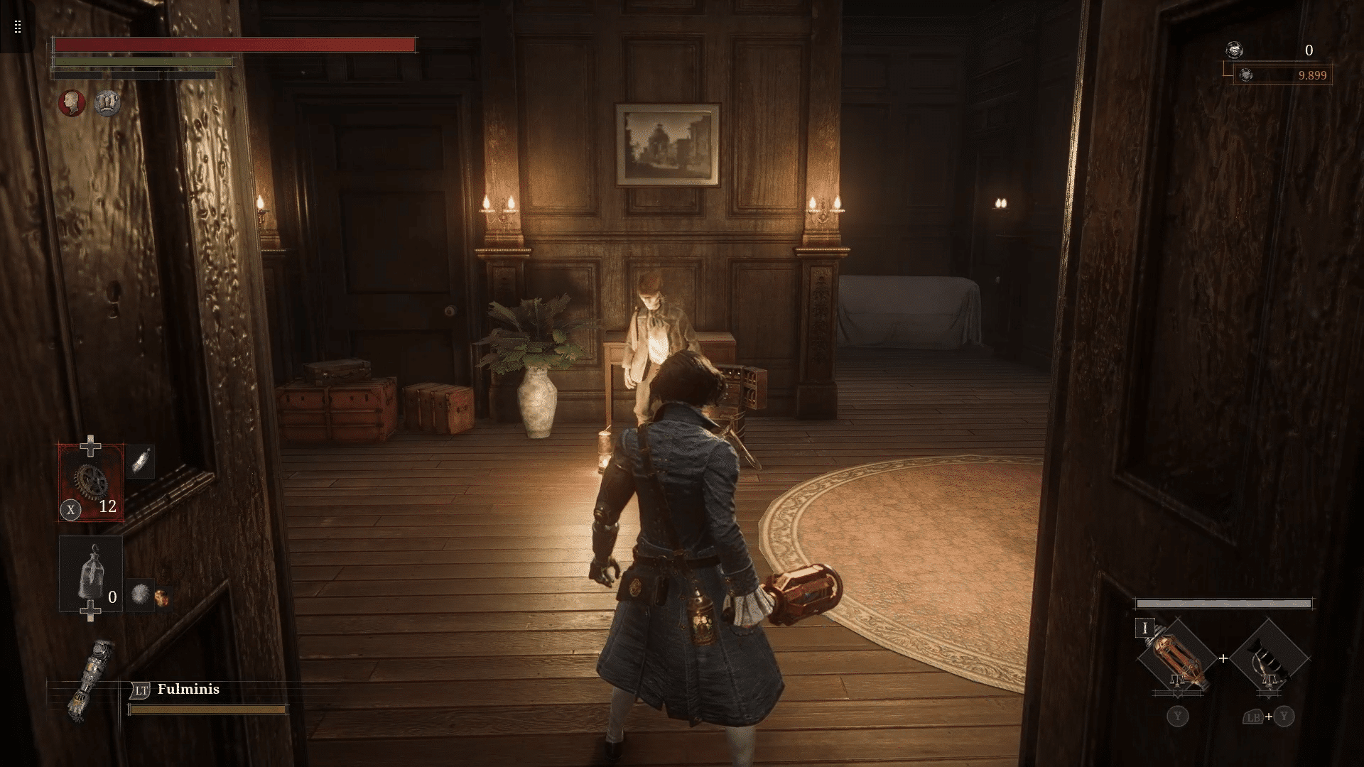 Em frente ao vendedor em Lies of P.